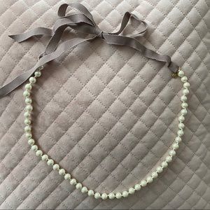 J. Crew Jewelry - J Crew Pearl & Ribbon Necklace J. Crew Jewelry - J Crew Pearl & Ribbon Necklace